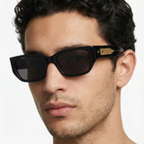 Bottega Veneta Intrecciato square acetate sunglasses