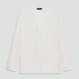 Theory V-neck silk georgette blouse