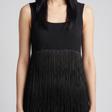 Alaïa Fringed knit top