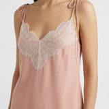 Valentino Garavani Floral lace‑trimmed silk crepe de chine camisole