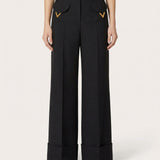 Valentino Garavani Crepe Couture wide‑leg trousers