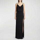 Viscose-jersey gathered gown