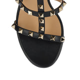 Rockstud leather mules