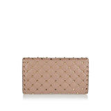 Rockstud Spike leather clutch
