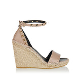 Valentino Garavani Rockstud leather espadrille wedges