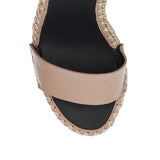 Valentino Garavani Rockstud leather espadrille wedges