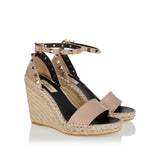 Valentino Garavani Rockstud leather espadrille wedges
