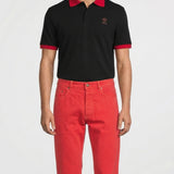 Versace Embroidered cotton-piqué polo