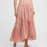 Rebellion bohemian striped midi skirt