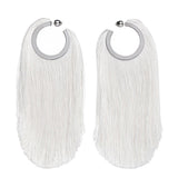 Alaia Fringed hoop earrings