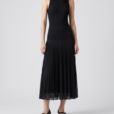Alaïa Pleated sheer midi dress