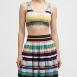 Alaïa Striped cropped tank top