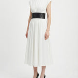 Alaïa Belted cotton midi dress