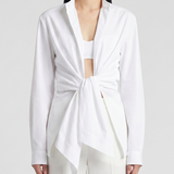 Alaïa Cotton poplin shirt and bralette