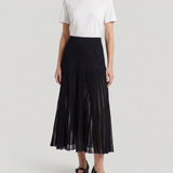 Alaïa Stretch viscose knit midi skirt