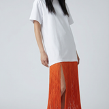 Alaia Fringed cotton t-shirt