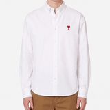 AMI Paris Ami de Coeur embroidered cotton shirt