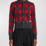AMI Paris Argyle wool cardigan