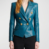 Balmain 6-Button leather jacket