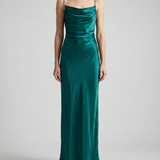 Balmain Embroidered strap silk gown