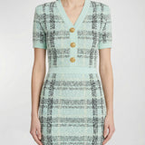 Balmain Glitter tweed mini dress