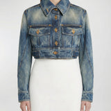 Balmain Cropped denim jacket