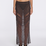 Moeva Mercantour metallic knit maxi skirt