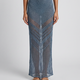 Moeva Mercantour metallic knit maxi skirt