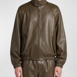 Bottega Veneta Raglan-sleeve leather jacket
