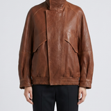 Nour Hammour Ariste Oversized paneled leather jacket