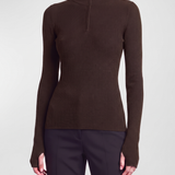 The Frankie Shop Sade zipped wool-blend jumper
