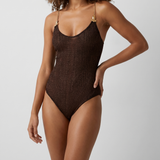 Moeva Tropezia scoop-neck chain-strap swimsuit