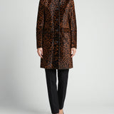 Toteme Leopard-print calf-hair coat