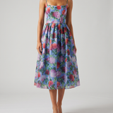 Carolina Herrera Floral-print silk crepe midi dress