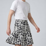 Flared cotton shorts