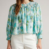 Chloé Gathered silk cropped top