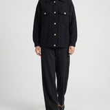 Barrie Contrast stitch knitted jacket