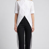 JW Anderson Tuxedo-bib cotton-poplin shirt