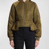 Balmain Panelled cropped satin jacket