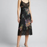 Floral lace midi dress