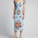 Dolce & Gabbana Floral silk-blend midi dress