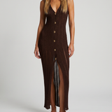 Moeva Biot metallic knit maxi dress
