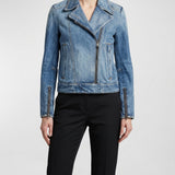 Tom Ford Stonewashed denim biker jacket