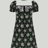 Dolce & Gabbana Floral puff sleeve mini dress