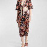 Dolce & Gabbana Carretto-print jersey midi skirt
