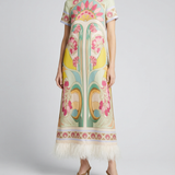 La DoubleJ Tulip Placée silk swing dress