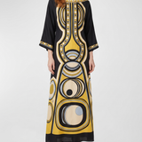La DoubleJ Muumuu printed silk twill maxi dress