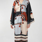 Kose Irene column silk midi dress