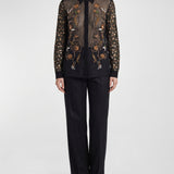 Dries Van Noten Embellished sheer blouse