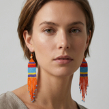 Ruru Tagua Caleidoscopio Amazónico earrings